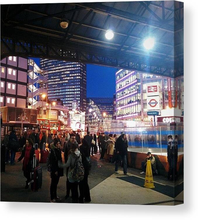 Urban Canvas Print featuring the photograph #london #victoria by M H