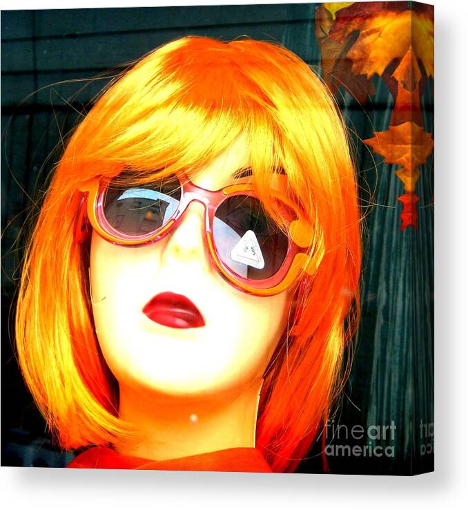 Mannequin Canvas Print featuring the photograph Looking in the Window - Two by Laura Wong-Rose