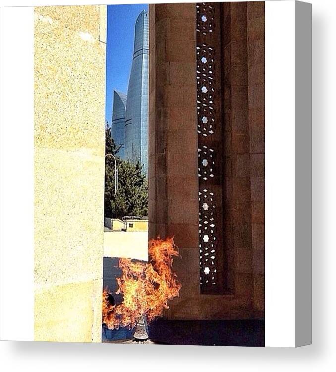  Canvas Print featuring the photograph Looking Through The Eternal Flame by Will Banks