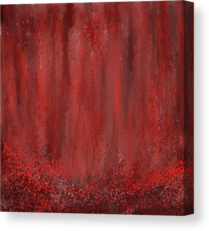 Marsala Canvas Print featuring the painting Lost Garden- Marsala Art by Lourry Legarde