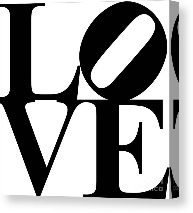 Love Canvas Print featuring the digital art LOVE 20130707 Black White by Wingsdomain Art and Photography
