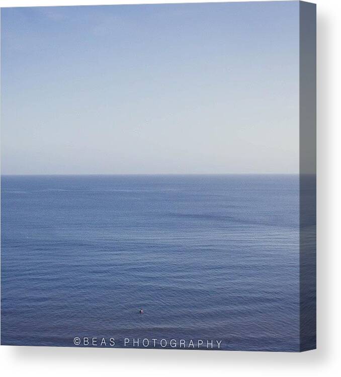  Canvas Print featuring the photograph Love How Vast The Ocean Looks In This by Saul Jesse Beas