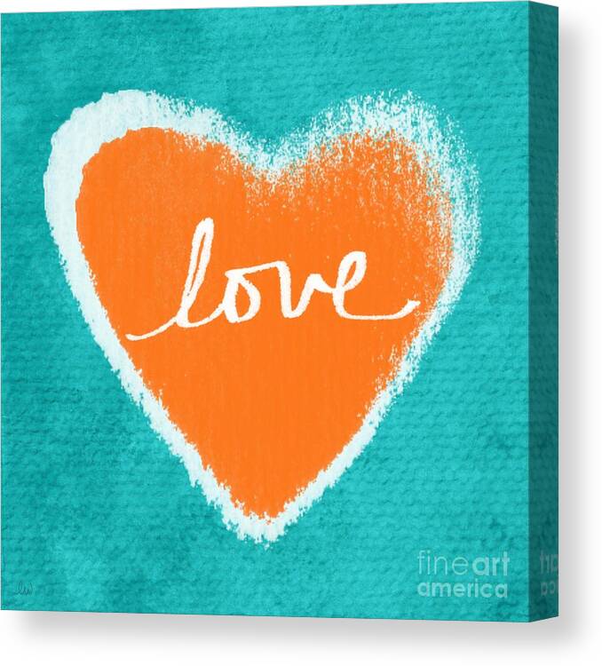 Heart Canvas Print featuring the mixed media Love by Linda Woods