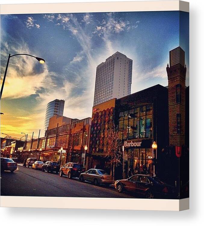 Chicago Canvas Print featuring the photograph Loveliest Evening The Other Day by Jennifer Gaida