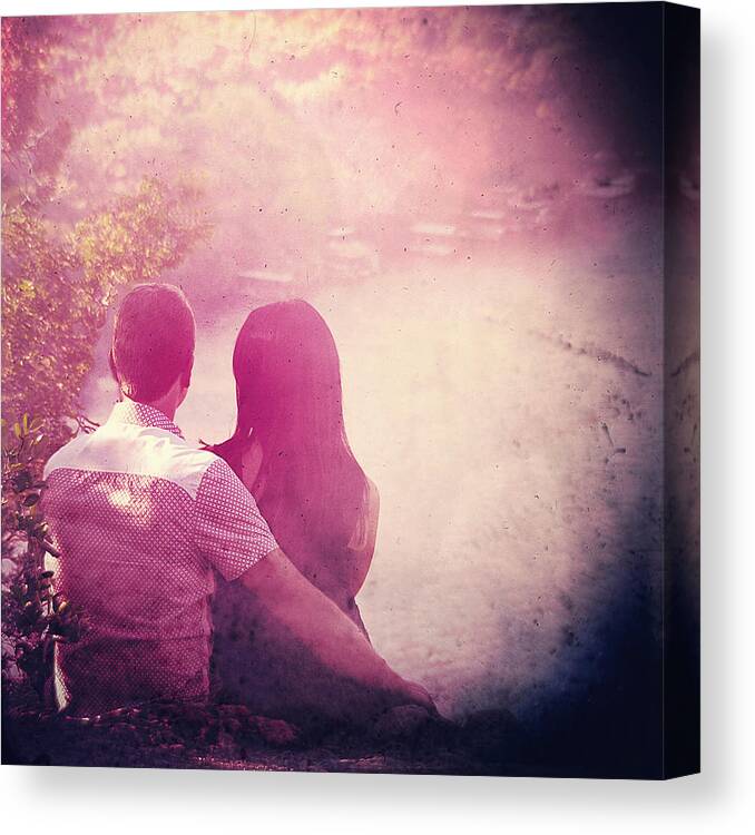Dating Canvas Print featuring the photograph Lovestrong by Trish Mistric