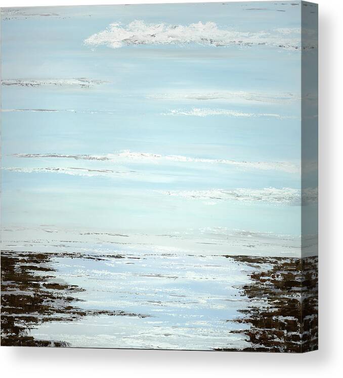Ocean Canvas Print featuring the painting Low Tide by Tamara Nelson