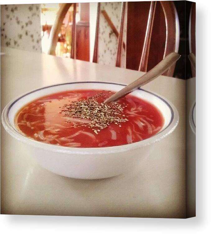 Tomato Soup Canvas Print featuring the photograph Tomato Soup by Kacie Kemmerer