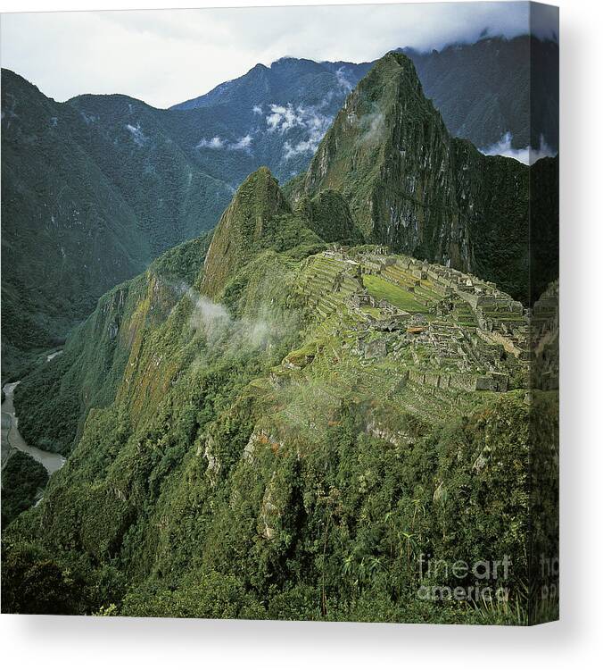 Machu Picchu Canvas Print featuring the photograph Machu Picchu, Peru by Richard Bergmann