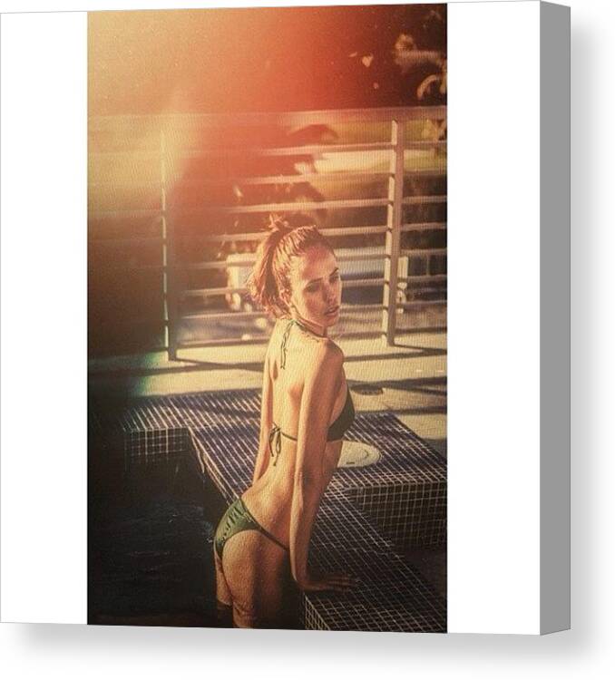 Summer Canvas Print featuring the photograph @madisonbmurray by Maria Lankina