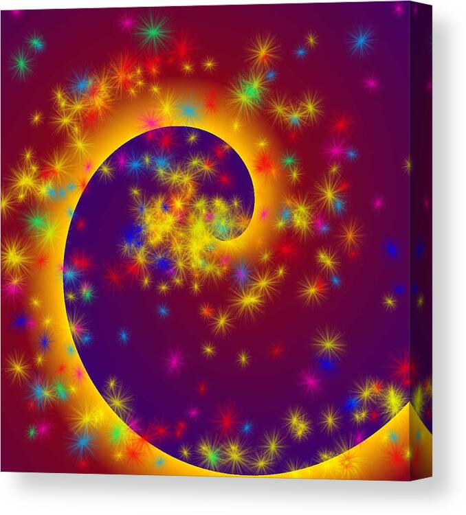 Spiral Canvas Print featuring the painting Magic Spiral by Sophia Gaki Artworks