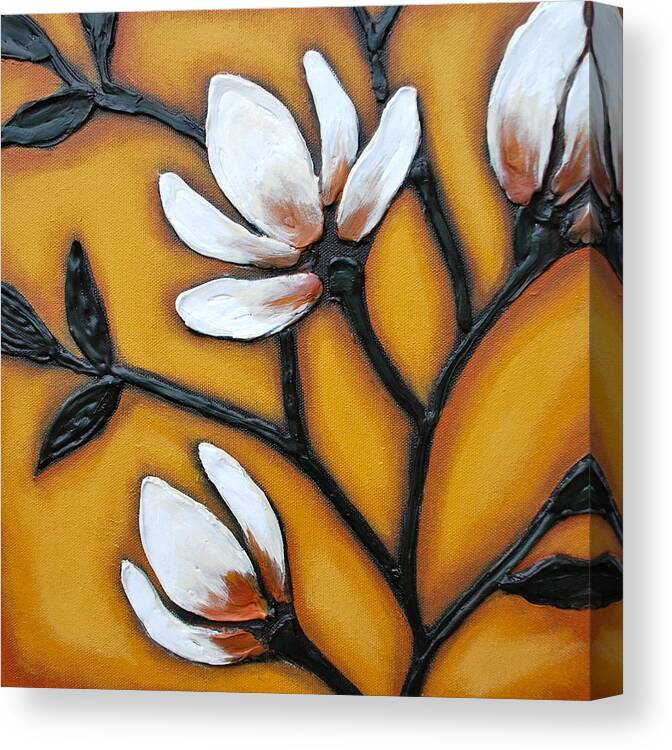 Art Canvas Print featuring the painting Magnolia Yellow I by Lori McPhee