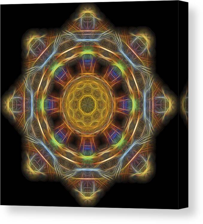Mandala Canvas Print featuring the digital art Mandala Of Light 1 by William Horden