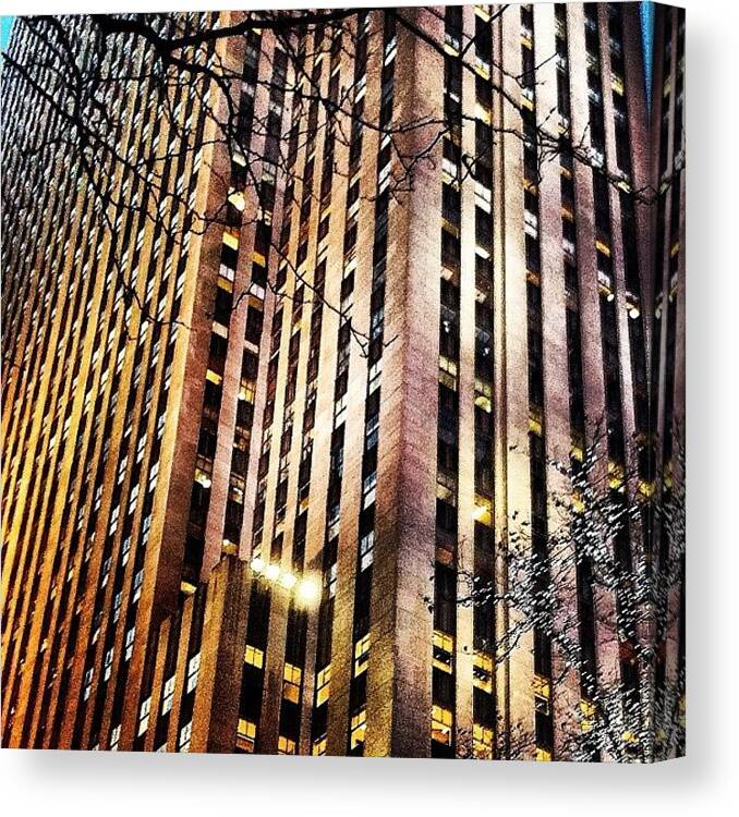 Urbanex Canvas Print featuring the photograph #manhattan At #dusk #nyc #midtown by Joe Babich