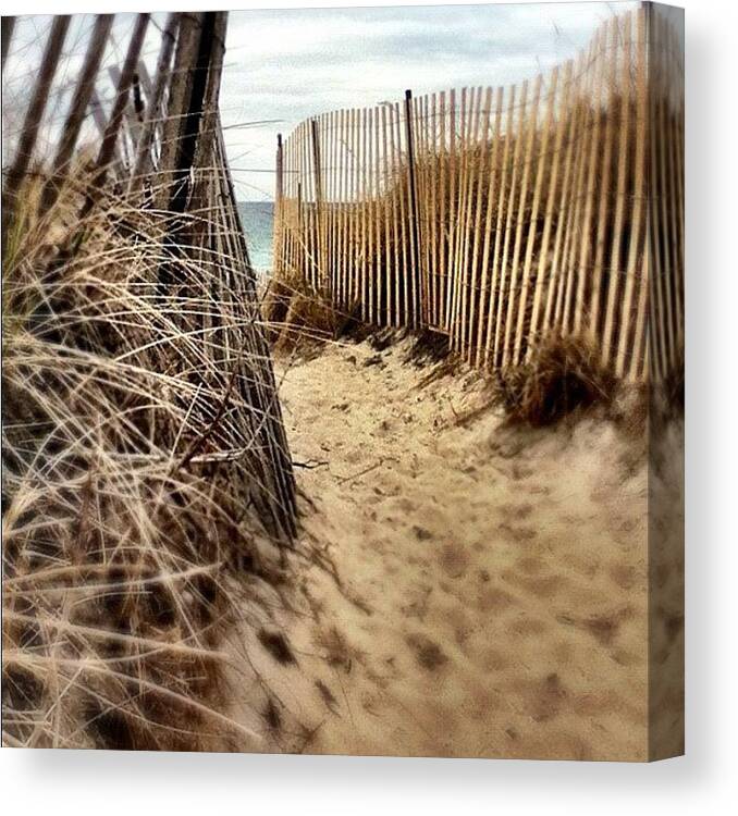 Beautiful Canvas Print featuring the photograph #marshfield #beach by Eugene Bergeron