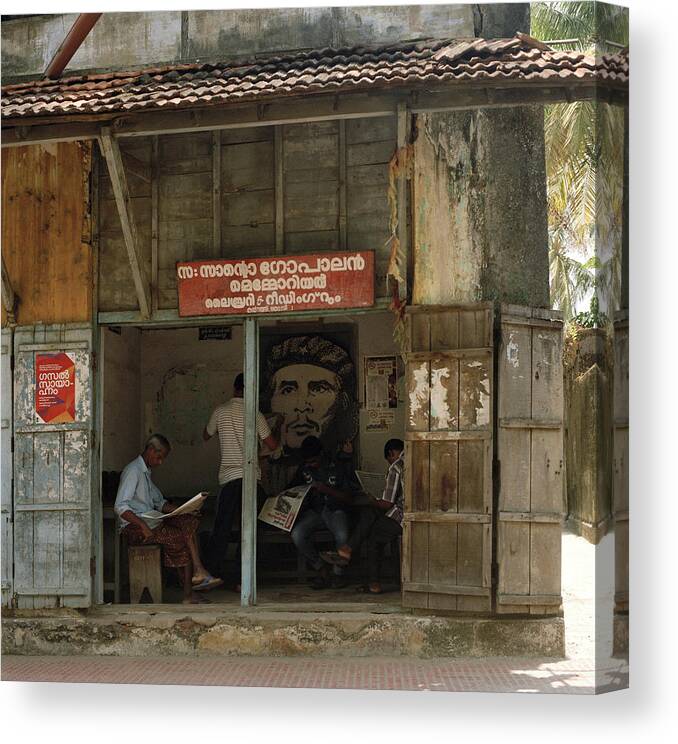 Che Guevara Canvas Print featuring the photograph Marxist Reading Room by Shaun Higson
