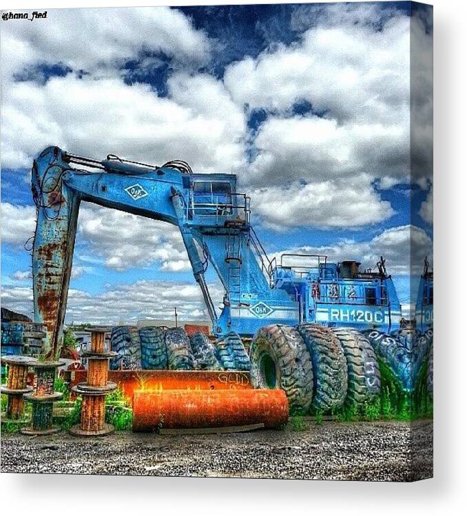 The_art_of_grime Canvas Print featuring the photograph Massive Machine by Brian Lyons