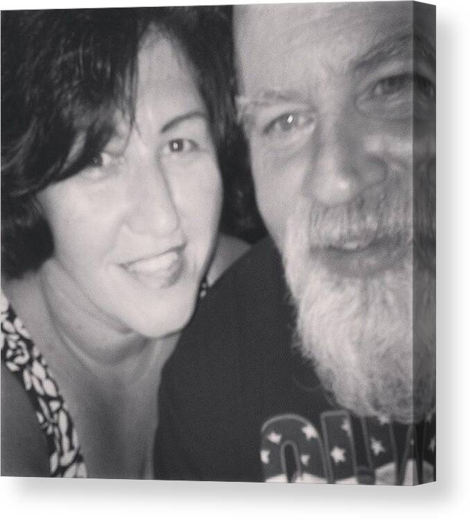  Canvas Print featuring the photograph Me And My Hubs 25th by Robin Mead