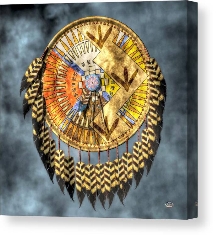 Native American Shield Canvas Print featuring the digital art Medicine Shield by Daniel Eskridge