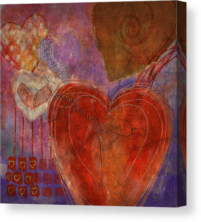 Heart Canvas Print featuring the digital art Mending A Broken Heart by Arline Wagner