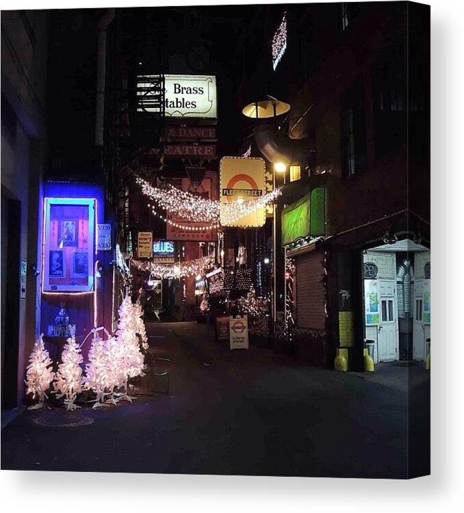 Lights Canvas Print featuring the photograph Merry #christmas From #printers by Robb Needham