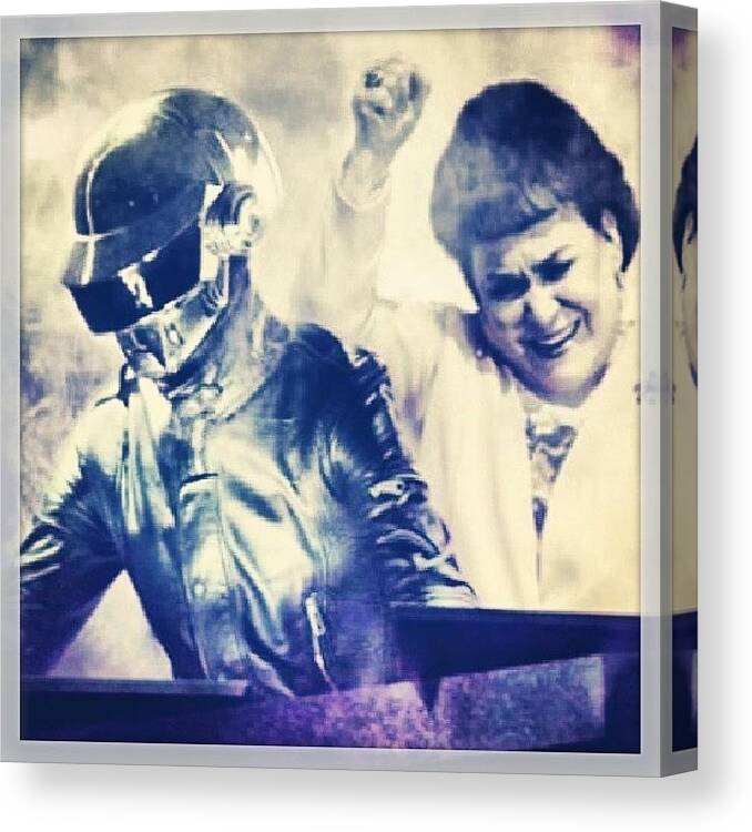 Mexicanlucky Canvas Print featuring the photograph #mexicanlucky #daftpunk #northernwoman by Cinthya Garcia