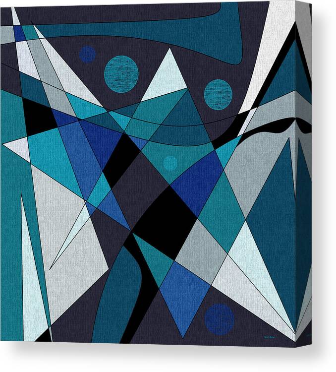 Midnight Jazz Canvas Print featuring the digital art Midnight Jazz by Val Arie