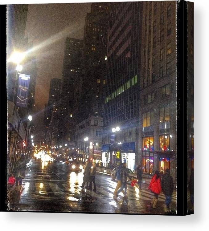 Nyc Canvas Print featuring the photograph Midtown Traffic. #manhattan #nyc by David Lynch