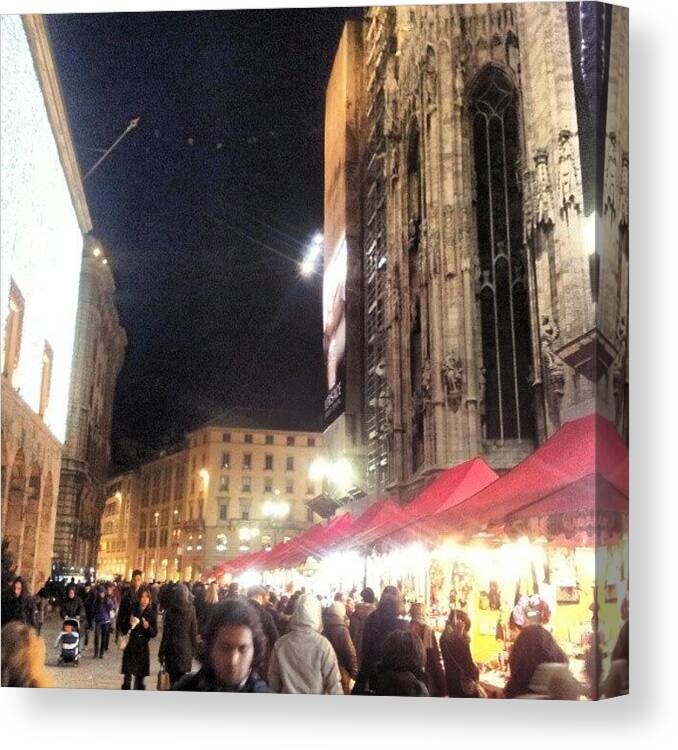 Europe Canvas Print featuring the photograph #milan #milano #italy #italia #market by Andrea Zampedroni