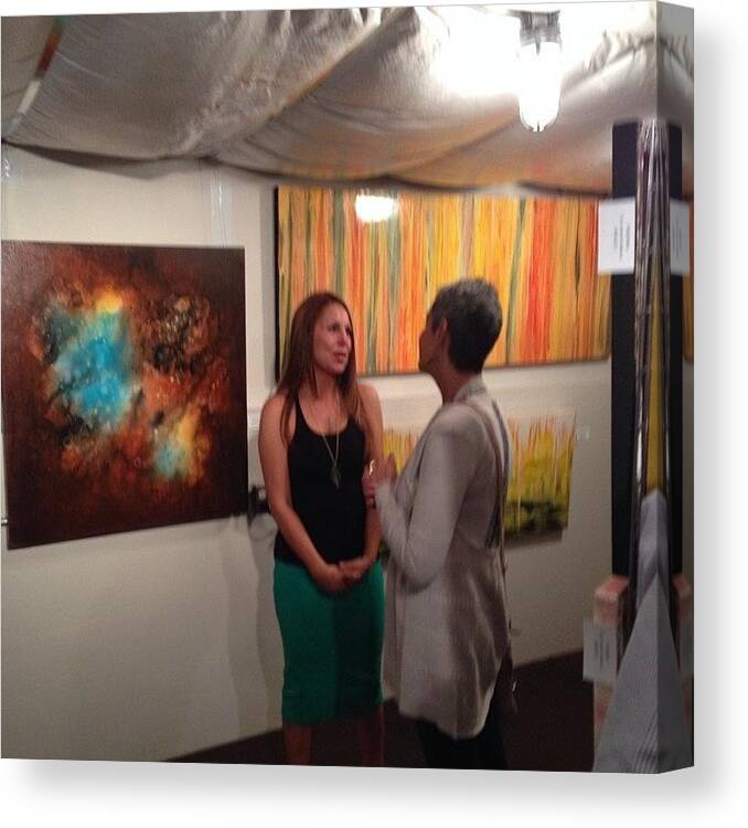 Firstaccessgallery Canvas Print featuring the photograph Mingling @ #firstaccessgallery by Elena Prikhodko knapp