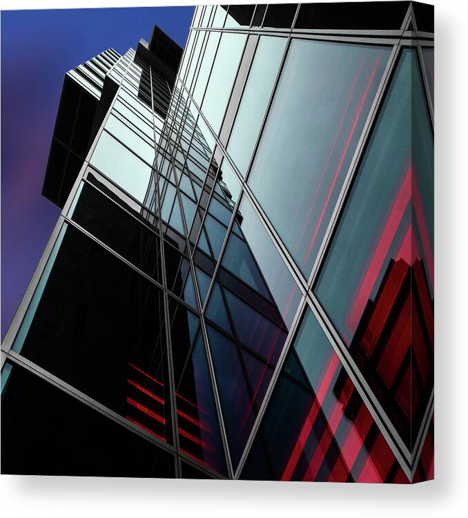 Architecture Canvas Print featuring the photograph Mirror Wall by Gilbert Claes