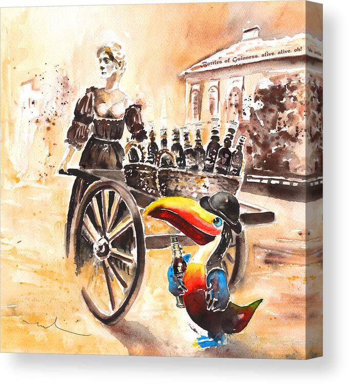 Travel Canvas Print featuring the painting Molly Malone by Miki De Goodaboom