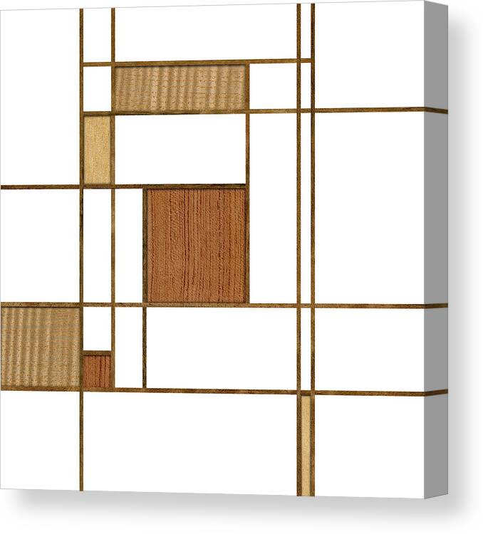 Box Canvas Print featuring the photograph Mondrian in Wood by Yo Pedro