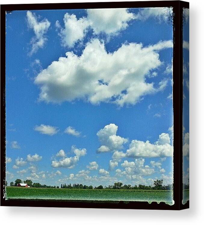 Hoosierskies Canvas Print featuring the photograph Montana May Be big Sky Country But by Sandy MacGowan