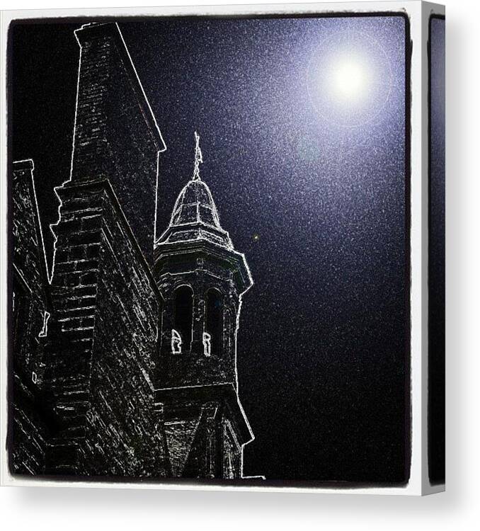 Beautiful Canvas Print featuring the photograph Moon Tower by Urbane Alien