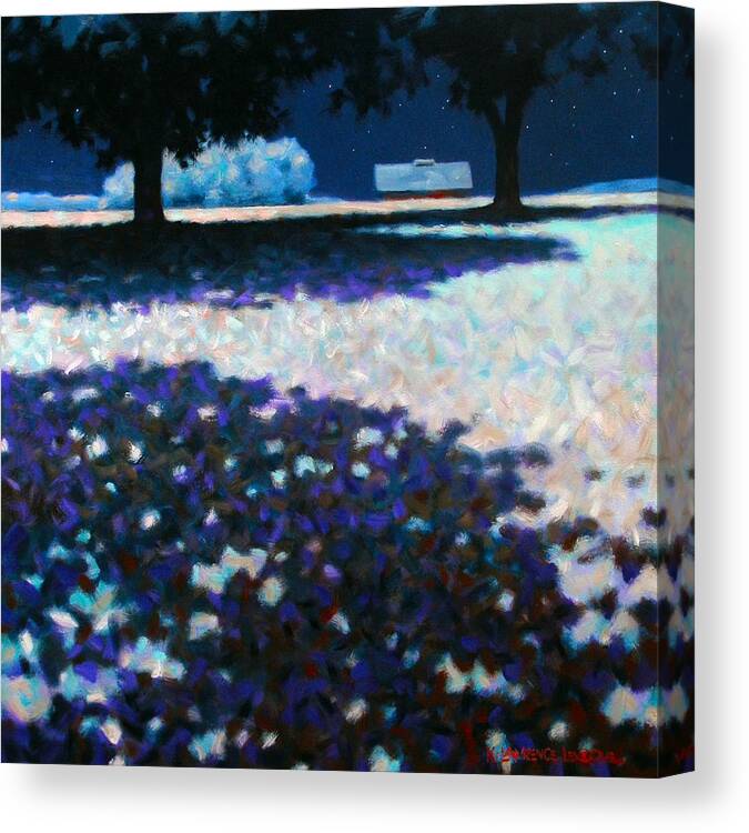Moonlight Canvas Print featuring the painting Moonlit Acres by Kevin Leveque