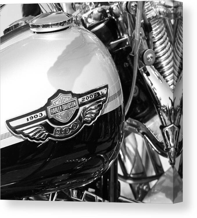  Canvas Print featuring the photograph More Harleys by Ghada Abdulkhaleq
