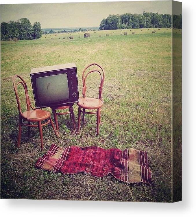 Chairs Canvas Print featuring the photograph More Of Today's  #field Trip by Linandara Linandara