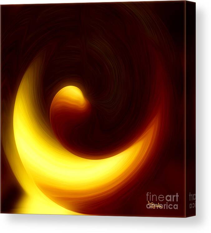 Morninghope Canvas Print featuring the digital art Morning hope - spiritual abstract art by Giada Rossi by Giada Rossi
