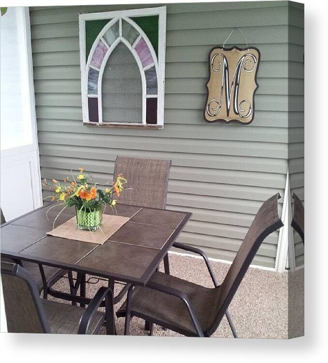  Canvas Print featuring the photograph Morning Light In The Porch by Chris Morgan