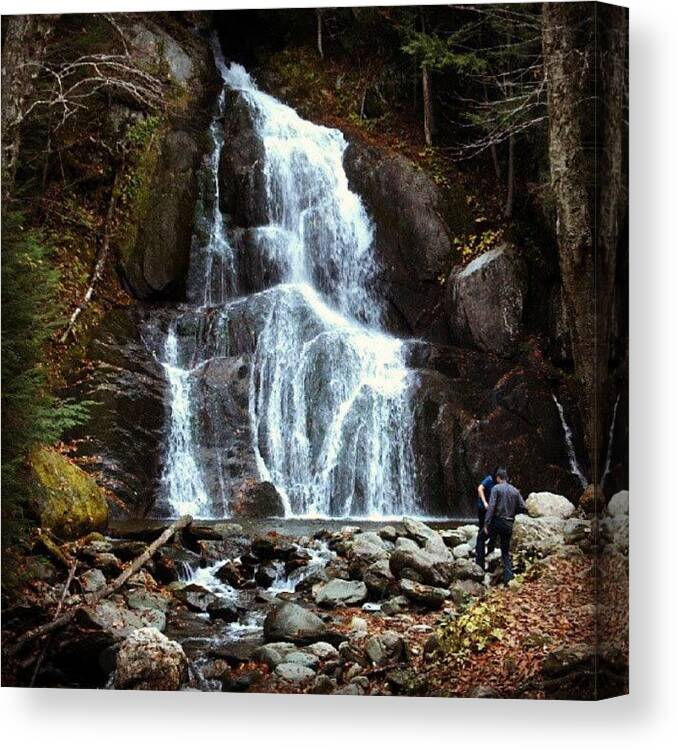 Vermont Canvas Print featuring the photograph Moss Glen Falls by Rachel Waters