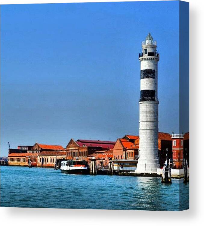 Isola Canvas Print featuring the photograph Murano's Lighthouse by Carlos Macia Perez