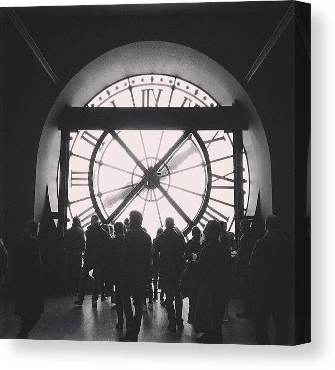 Freesunday Canvas Print featuring the photograph #museed'orsay #insidetheclock #art by Klara Nelson