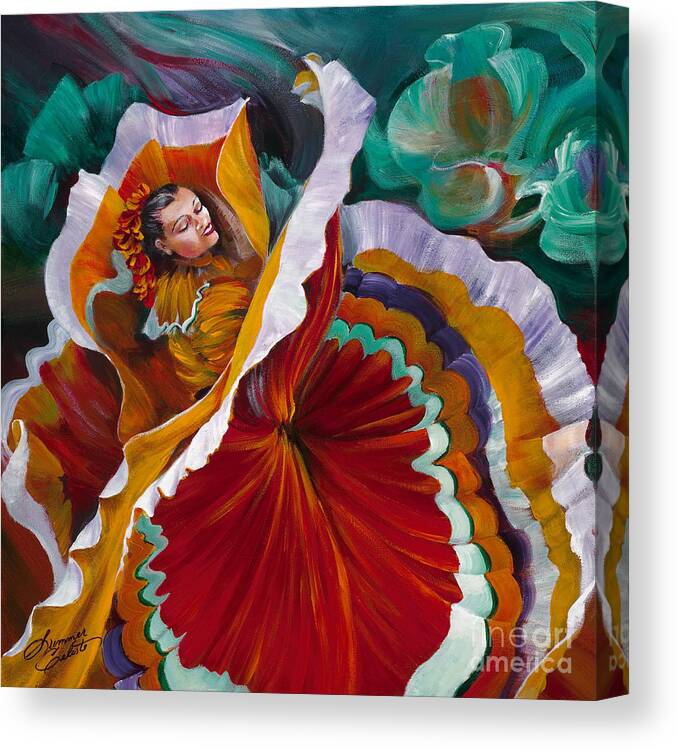 Dancer Canvas Print featuring the painting Music in Motion by Summer Celeste
