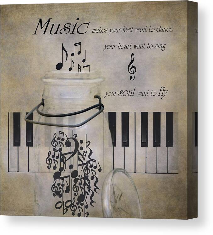 Musical Canvas Print featuring the photograph Music by Robin-Lee Vieira