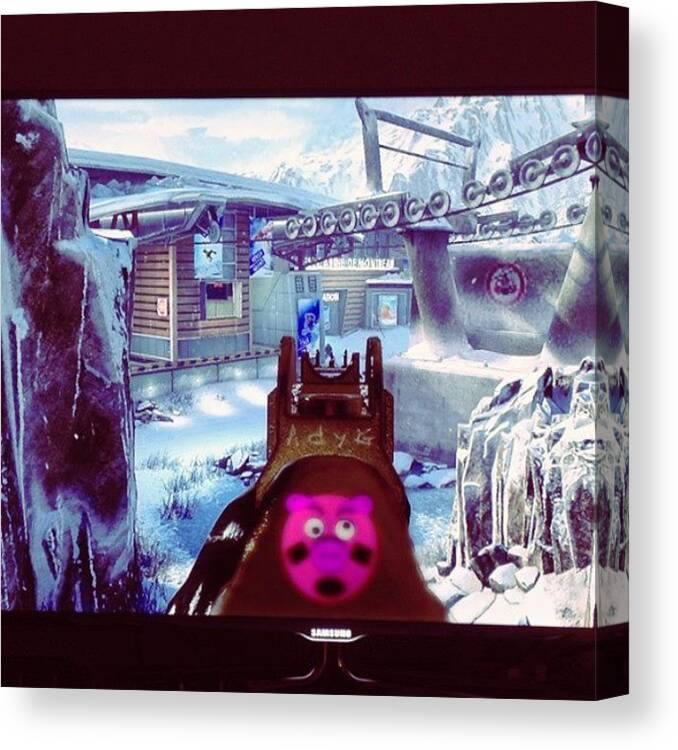 Gaming Canvas Print featuring the photograph My Awesome Black Ops 2 Kill Streak by Ady Griggs