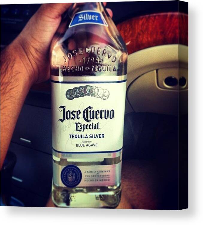 Jose Canvas Print featuring the photograph My Best Friend. My Lover. #jose #tequila by Raks Nation