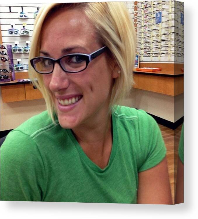  Canvas Print featuring the photograph My New Glasses...these R Just The Demos by Melissa Waszaj