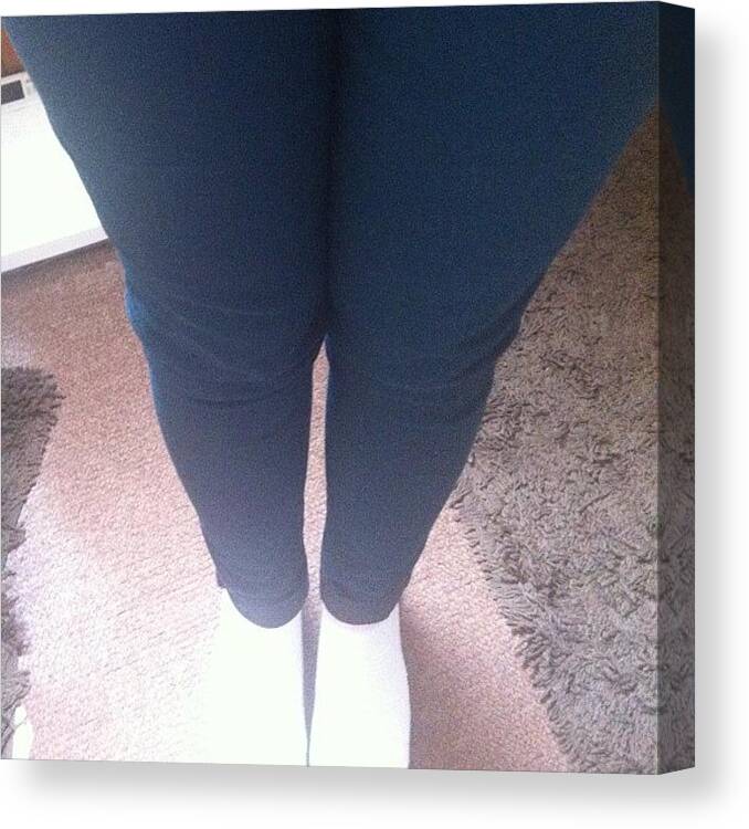 Mylegs Canvas Print featuring the photograph My Skinny Jeans Today.....i Have A Pair by Rachel Ayres