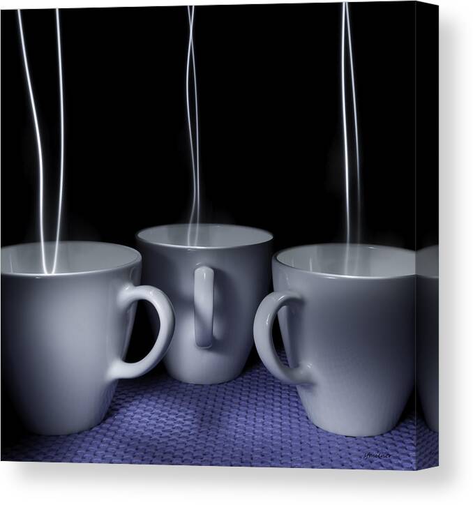 Abstracts Canvas Print featuring the photograph Mystic Tea Cups - Light Painting by Steven Milner