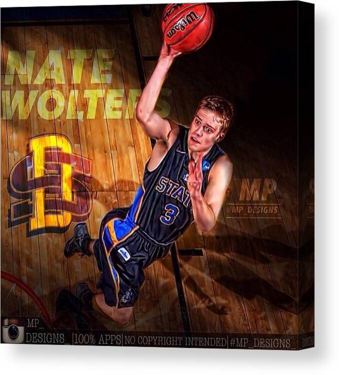 Milwaukeebucks Canvas Print featuring the photograph Nate Wolters Edit!
go Like My Last by Matt Pollock